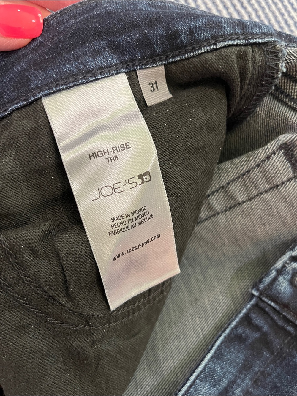 Joe’s high rise straight leg jeans